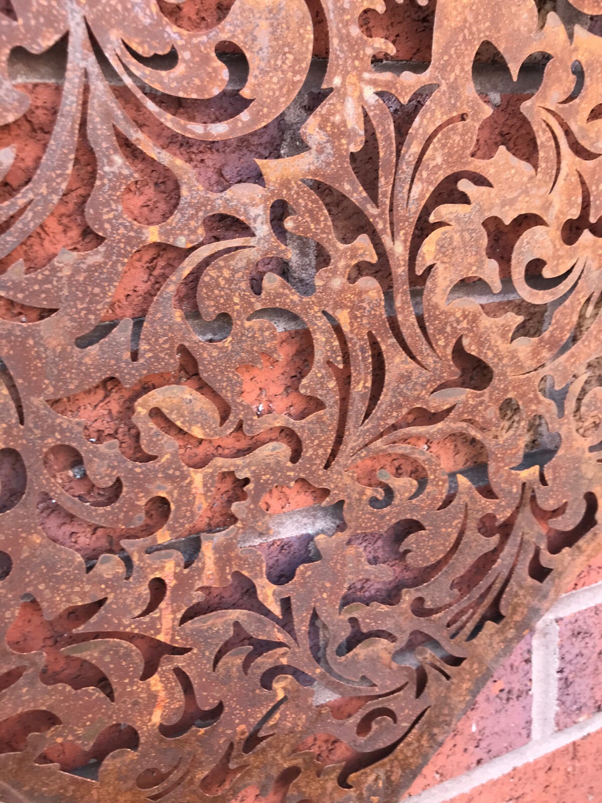 Rustic Outdoor Heart Rusty Metal Garden Wall Plaque, 60cm, Rust Finish