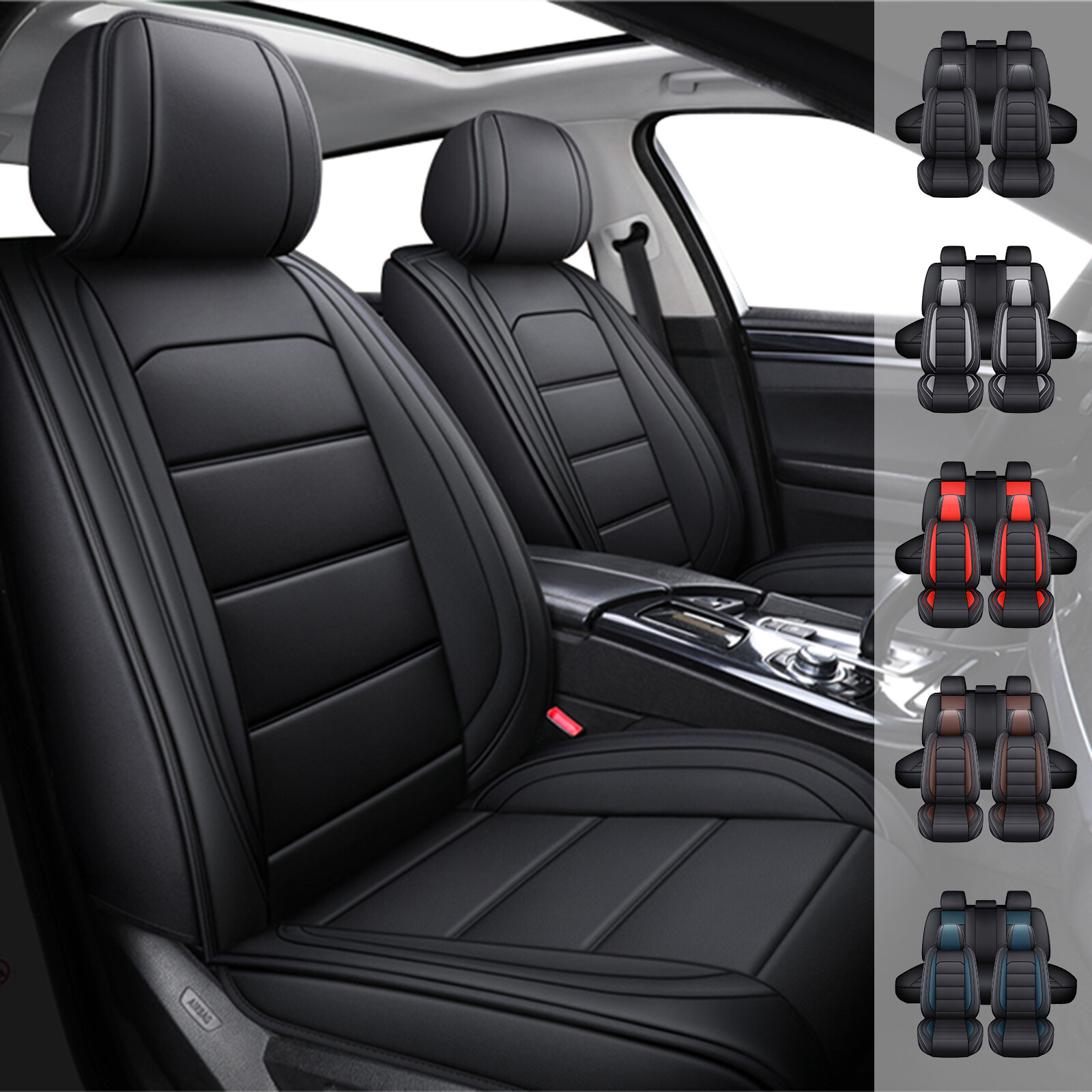 For Mercedes Benz E300 Car Seat Covers Front Rear 5 Seats Full Set Pu Leather