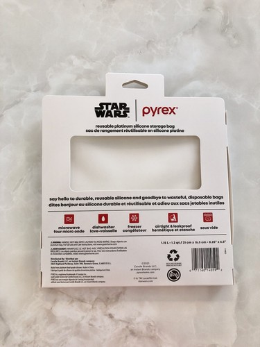 Pyrex Star Wars Stormtrooper Reuseable Silicone Storage Sandwich Bag - Picture 3 of 3