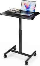 Height Adjustable Computer Laptop Desk Rolling Standing Table for Sofa Bedside