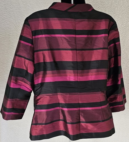 Talbots Womens Shirt Top Blouse Size 10 3/4 Sleeve Round Neck Silk - Picture 8 of 24