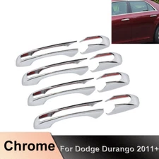 CHROME Exterior Door Handle Side SHELL COVER DECOR TRIM For Dodge Durango 2011+
