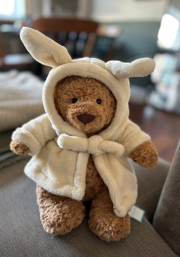 Jellycat Bartholomew Bear 10.24" Plushie Doll Soft Stuffed Plush Toy Bathrobe - Picture 9 of 12