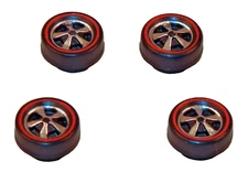 4 Brightvision Redline Wheels - 4 Small Deep Dish Bright Chrome Style