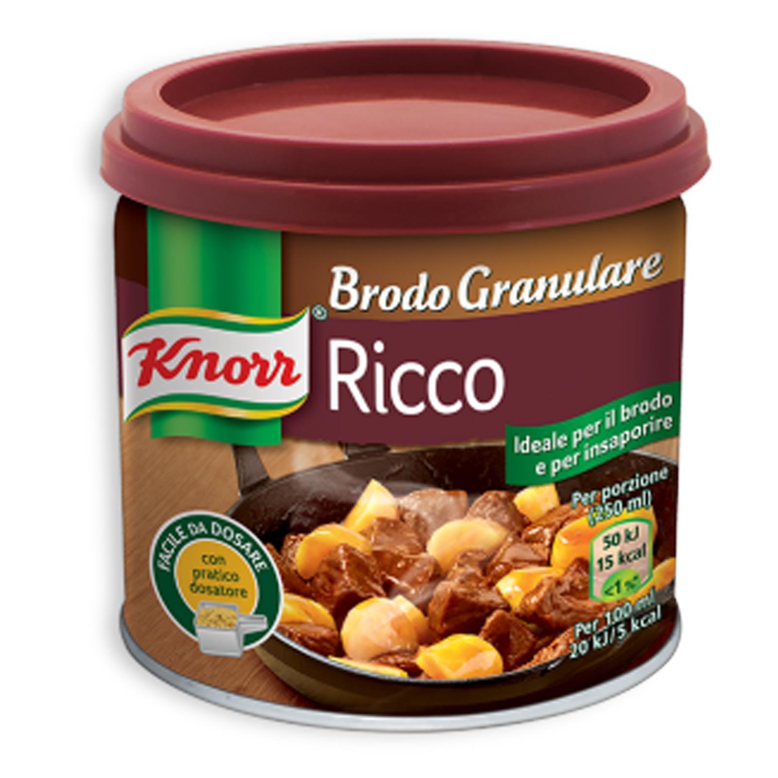 BRODO GRANULARE KNORR GUSTO RICCO 150gr IDEALE INSAPORIRE DADO LEGUMI CARNE