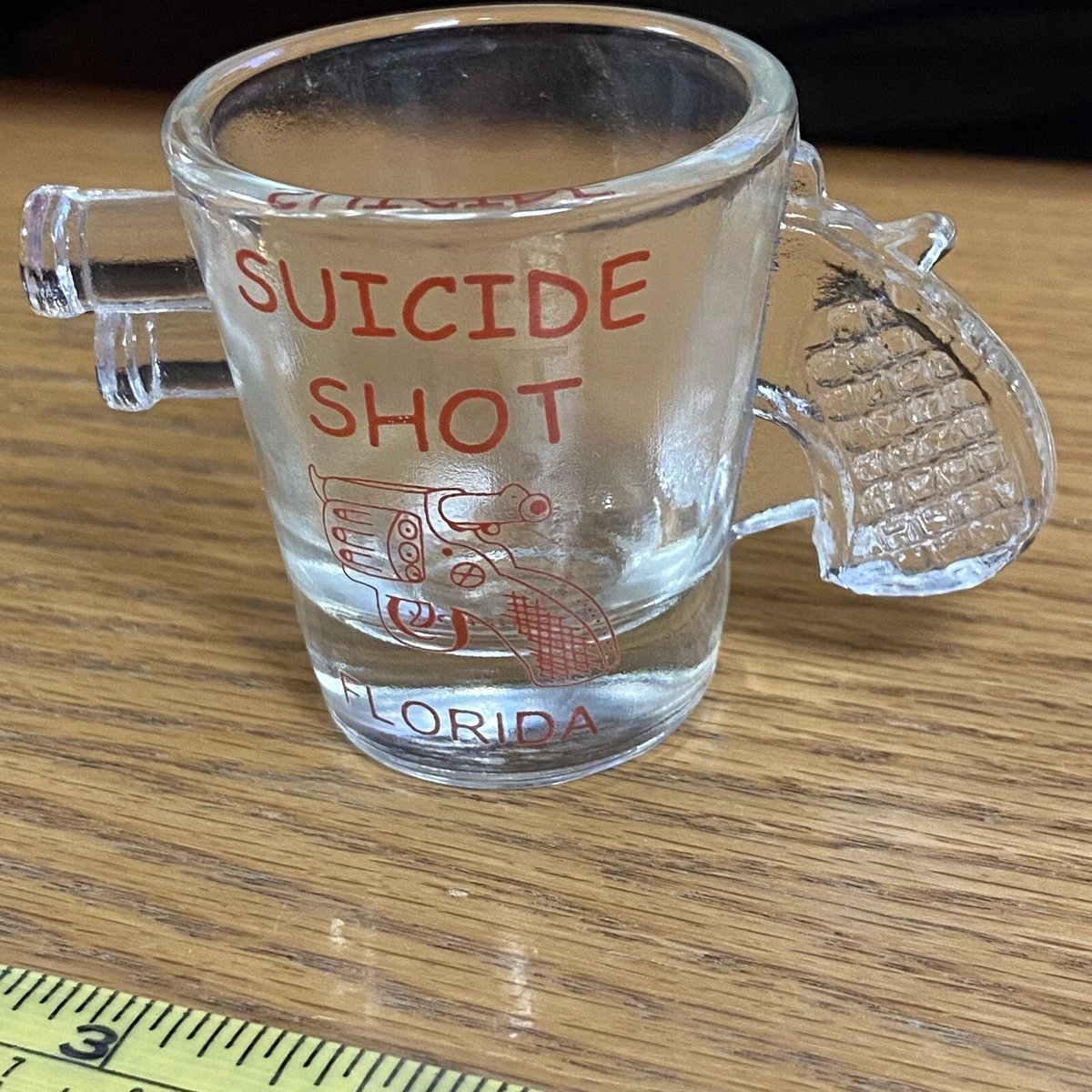 Florida Suicide Shot Glass Backwards Gun Funny Novelty Mancave Barware |  eBay