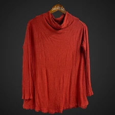 We The Free People Orange Long Sleeve Top Cut Out Back Small