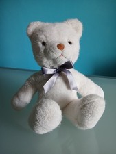 "TRUDI" peluche Orso, vintage, anni 70, colore bianco, altezza  38 cm.