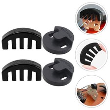 4 Pcs Geige Zubeh&ouml;r Schwarzer Geigend&auml;mpfer Violine Stumm Geigenschalld&auml;mpfer