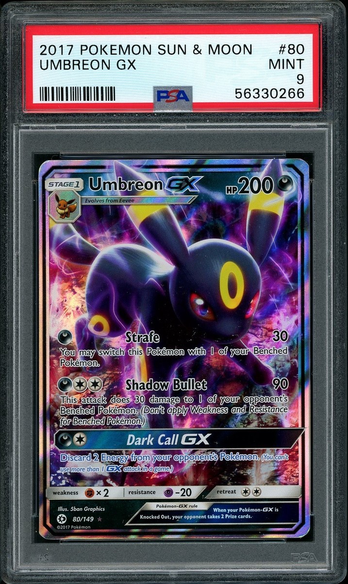 2017 Pokemon Sun & Moon Umbreon GX #80 PSA 9 MINT | eBay