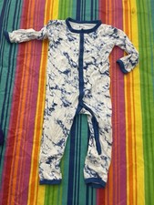 Kyte Baby Sapphire Marble Footie Pajama Limited Edition Retired Print 6-12 M
