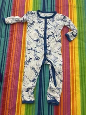 Kyte Baby Sapphire Marble Footie Pajama Limited Edition Retired Print! 6-12 M