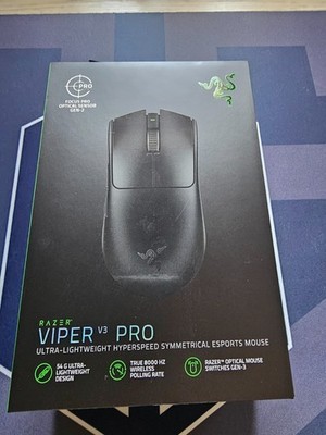 Razer Viper V3 Pro Black, Ultra-Lightweight HyperSpeed Symmetrical Esports Mouse