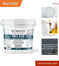 Heavy Duty Clear Wallpaper Adhesive 1 Gal Commercial Wallcoverings Non-Wovens