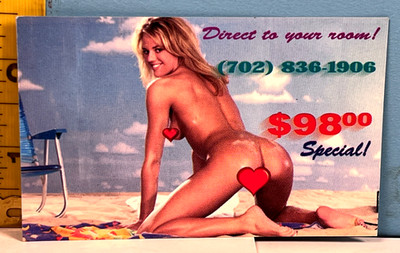 Vintage Las Vegas Sexy Escort Cards Would You Like to Know My Secrets Sandy