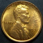 1937 Lincoln Cent - Uncirculated Coin