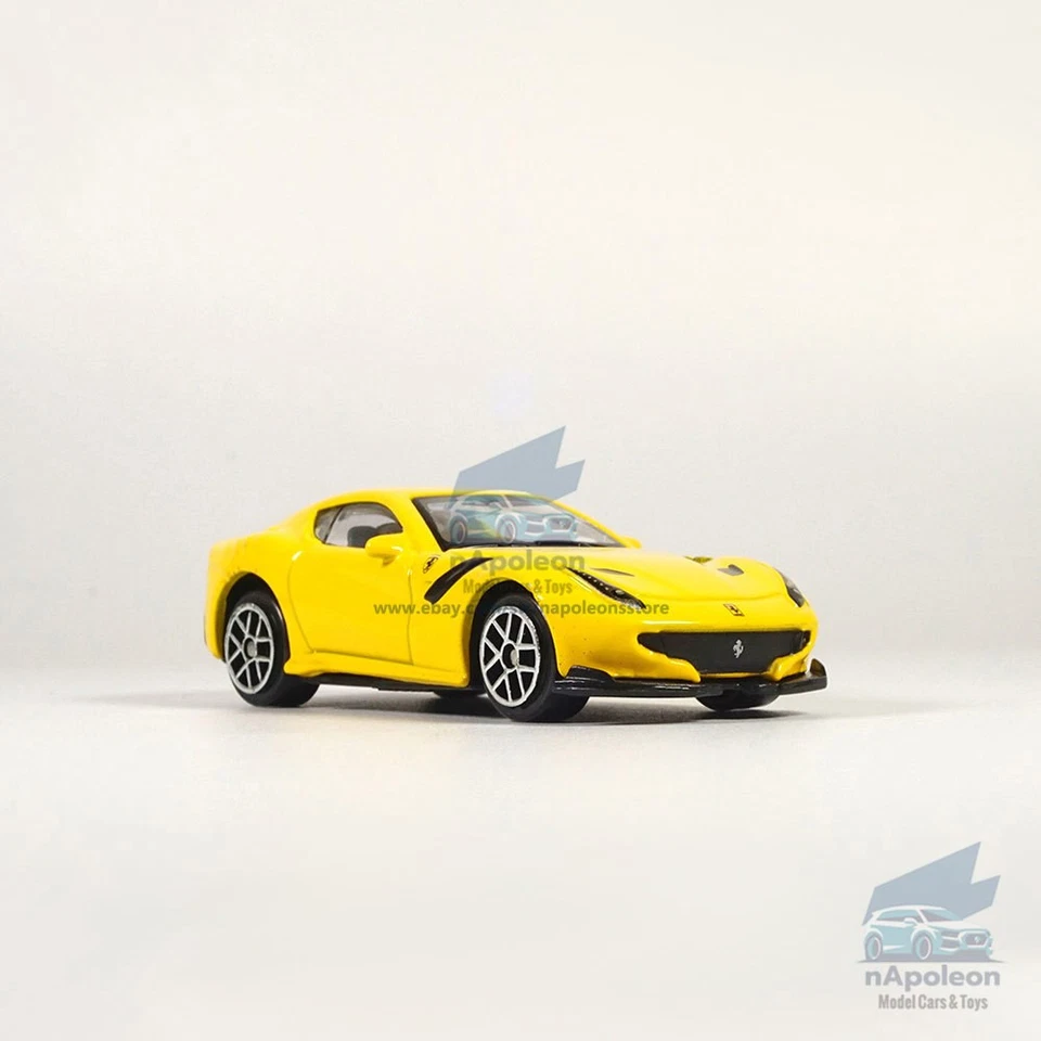 Bburago 1:58 Ferrari F12 tdf модель автомобиля литой автомобиль коллекции подарок желтый - Изображение 4 из 4