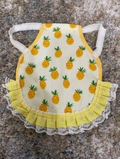 Chicken Apron Clothes for Hens Back Sides Feather Pineapple Print