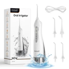 Water Flosser Cordless, Water Flossers for Teeth - 300ML Tank and 4 Jet Tips,...