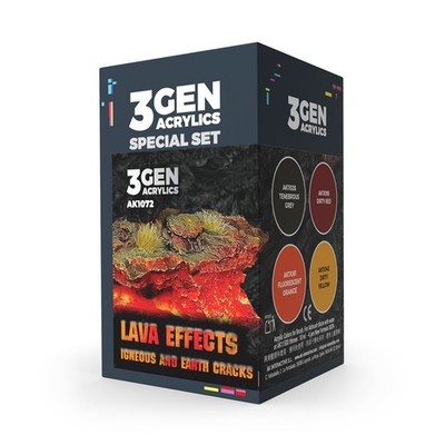 Wargame Acrylic Paint Set for Realistic Lava Effects - 4 Color Selection
