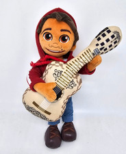 Disney Pixar Coco Miguel 12" Plush Stuffed Toy with Guitar and Red Hoodie