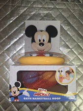 Disney Junior Mickey Mouse Baby Bath Toy Floating Balls BasketBall Hoop Suctions