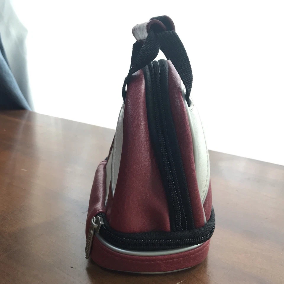 Estuche de viaje Nintendo DS rojo blanco Brunswick Bowling Ball Bag 2008 Foto 3 de 4