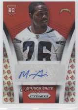 2014 Panini Prizm Rookie NFL Logo 20/50 Marion Grice #AR-MG Auto Shield fm0