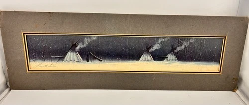 Jim Horton SIGNED Art Native American Scene NICE
