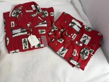 INTIMATE ESSENTIALS women's flannel pajamas fish bears outdoor Sz M Gift Set New