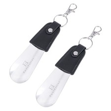 Stainless Steel 5" Travel Shoe Horn with Keychain, Thick 1.8mm Stainless Stee...