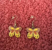 Butterfly Flower Dangle Charm Earrings Jewelry Summer