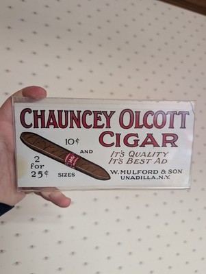 Chauncey Olcott Advertising Cigar Sign Ink Blotter Unadilla Ny Mulford & Son 