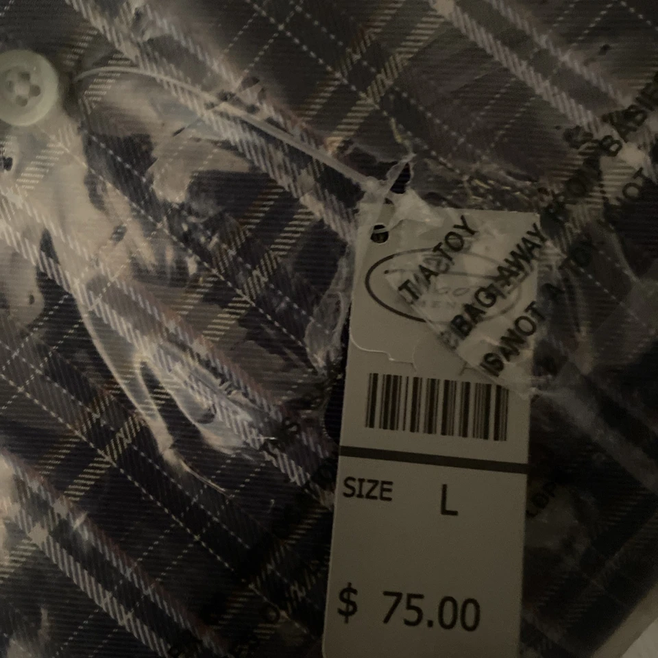 Talbots Men Flannel Long Sleeve Shirt - Image 3 of 3