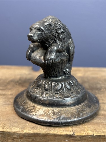 Antique 1915 Panama-Pacific Expo Heavy Pewter BEAR Paper Weight San Francisco CA
