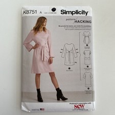 Simplicity K8751 Sewing Pattern Tunic Dress Pattern Hacking US Sz XXS-XXL Uncut