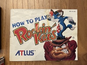 Rockin&rsquo; Kats NES Atlus RARE Nintendo 1991 Box Manual And Cartridge TESTED Nice!