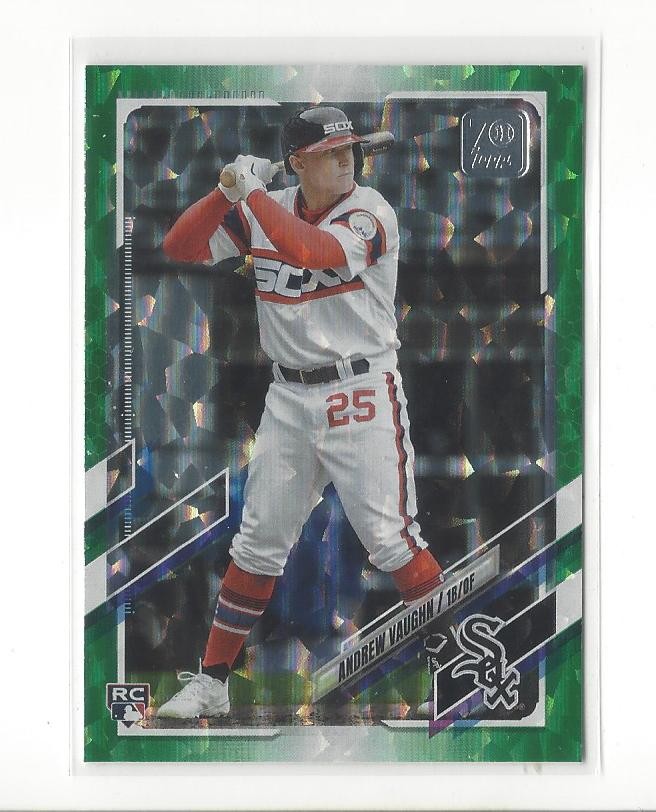 2021 Topps Update Green Foilboard #US312 Andrew Vaughn RC White Sox Brewers /499
