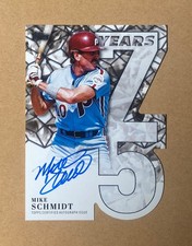 2026 Topps Series 1 #75YA-MS Mike Schmidt 75 Years Die-Cut Autograph Auto #46/75