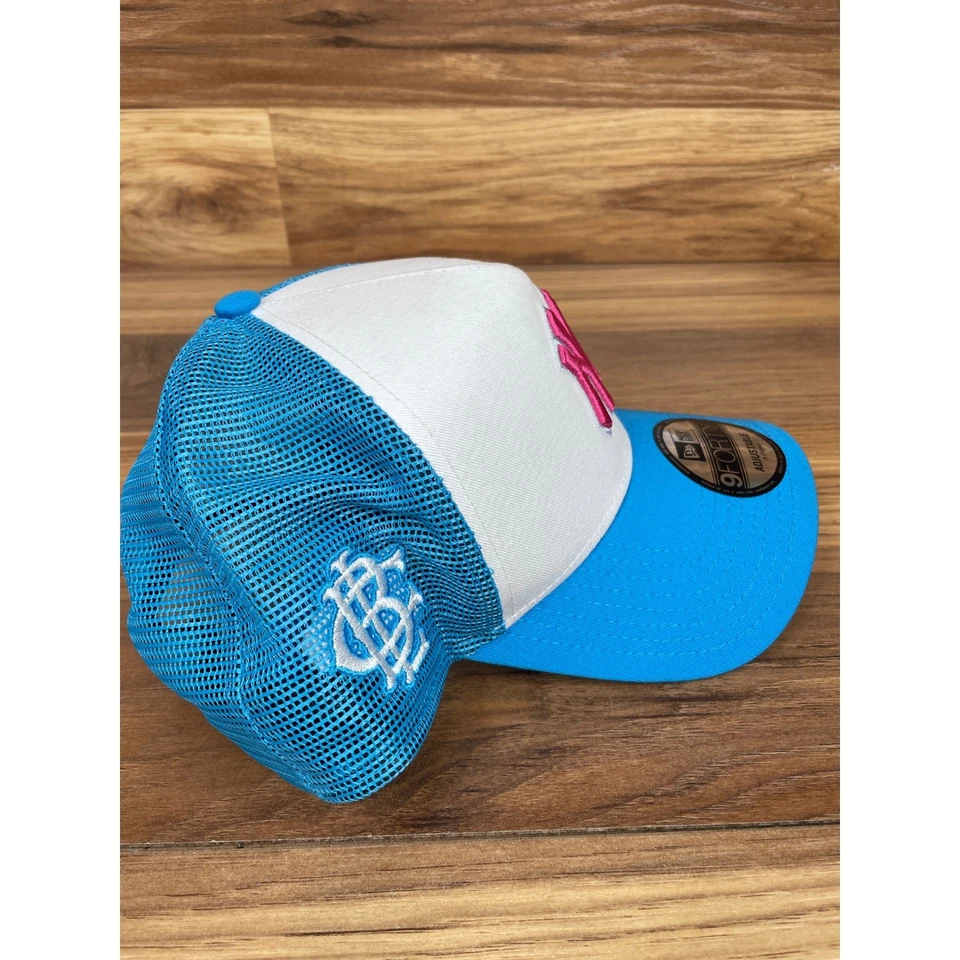 Gorra de camionero ajustable New Era 9Forty algodón caramelo Yankees rosa azul Foto 4 de 4