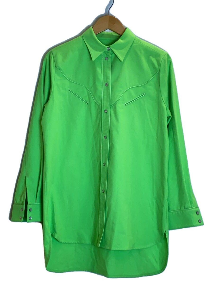 MM6 altra camicia manica lunga 38 poliestere verde s52dl0158 usata