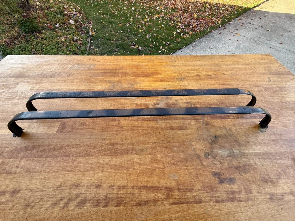 PAR de barras de cortina antiguas vintage japonesas para ventana de cobre flash PAT'D 1907 Kirsch Foto 2 de 4