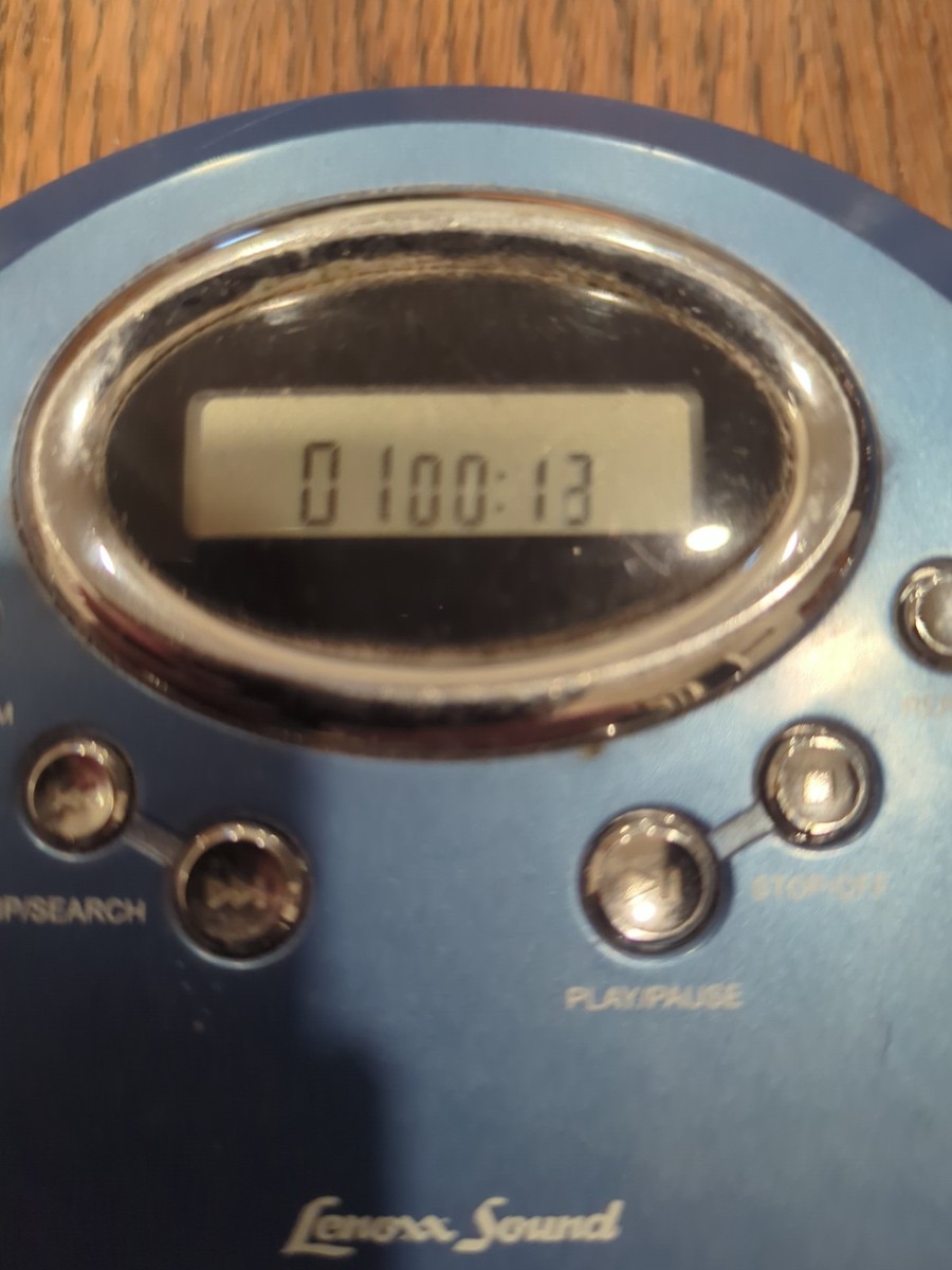 Lenoxx Sound CD Portable Compact Disc Player -Blue - CD-57 -WORKS