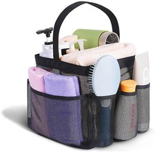 Mesh Shower Caddy Bag with 8 Pockets Quick Dry Hanging Shower Organizer