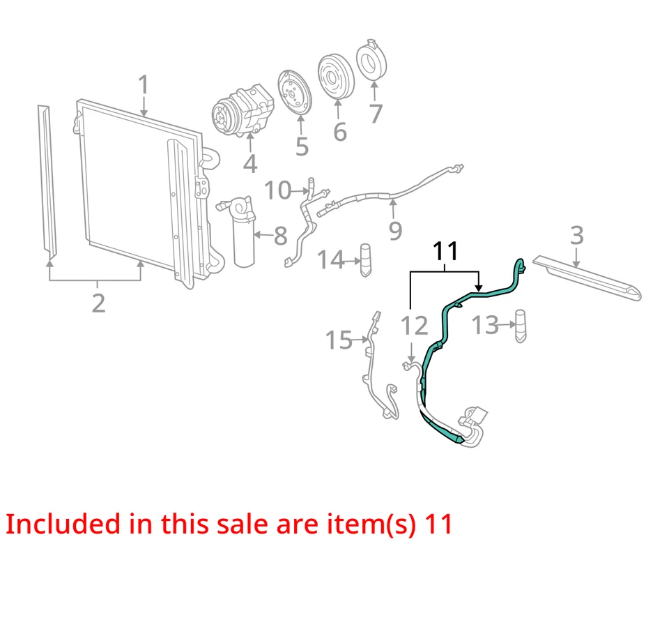 FITS 2005-2007 FORD MERCURY ESCAPE MARINER TUBE ASY 6L8Z19867AA -  NEW OEM - Image 2 of 3