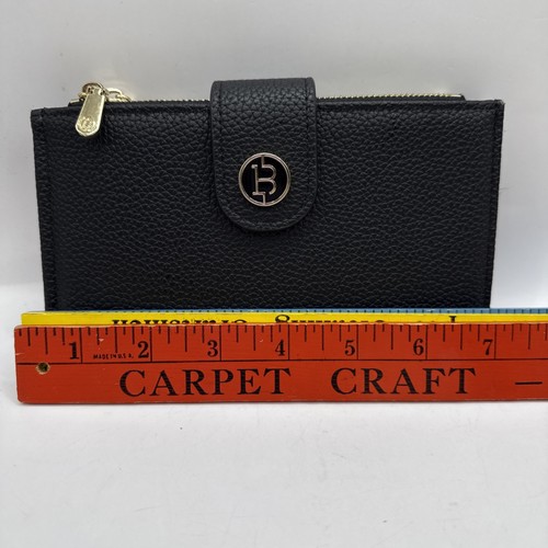 Black Bostanten Leather Wallet RFID Blocking Slim Bifold Purse Card ID Holder - Picture 7 of 8