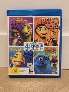 Dreamworks 4 Movie Collection Signed By YMS Over The Hedge Bee Movie Etc