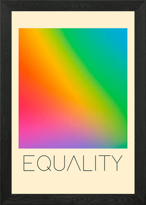 Gleichstellung Regenbogen Farbverlauf Poster Gerahmt Wandbild Poster Leinwanddruck Bild
