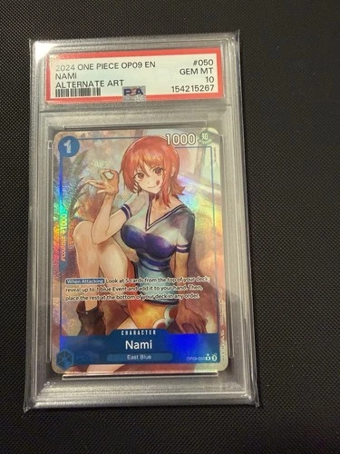 2024 ONE PIECE OP09-EMPERORS IN THE NEW WORLD ALTERNATE ART #050 NAMI - PSA 10