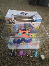 Zuru Robo Alive Light-Up Aquarium Set with Turtle and Fish Design READ